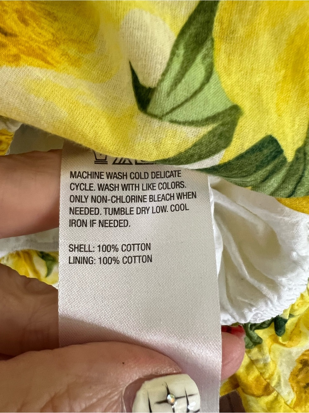 Carla Rockmore Collection Bubble Yellow Peony Floral Peasant Blouse Size Large - Picture 3 of 9